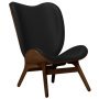 A Conversation Piece Tall fauteuil donker eiken, leer Black