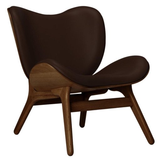 A Conversation Piece Low fauteuil donker eiken, leer Brown