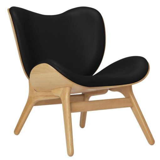 A Conversation Piece Low fauteuil naturel eiken, leer Black