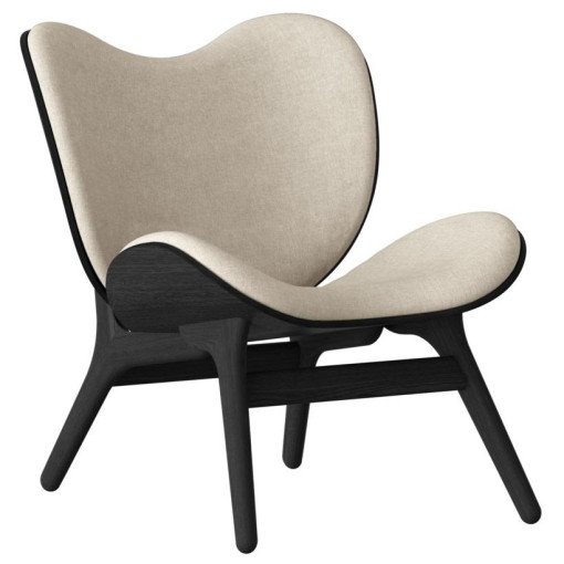 A Conversation Piece Low fauteuil zwart eiken, White Sands