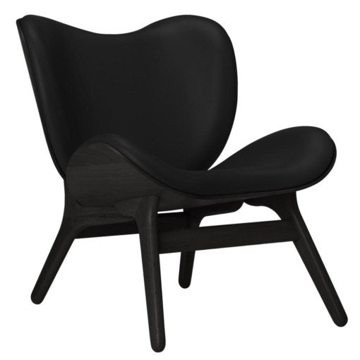 A Conversation Piece Low fauteuil zwart eiken, leer Black