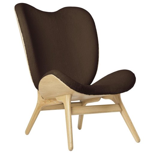A Conversation Piece Tall fauteuil naturel eiken, Teddy Brown