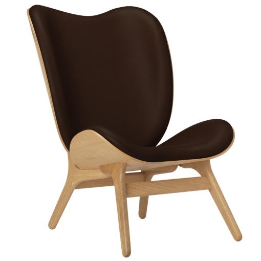 A Conversation Piece Tall fauteuil naturel eiken, leer Brown