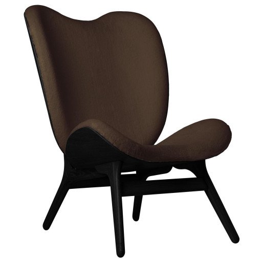 A Conversation Piece Tall fauteuil zwart eiken, Teddy Brown