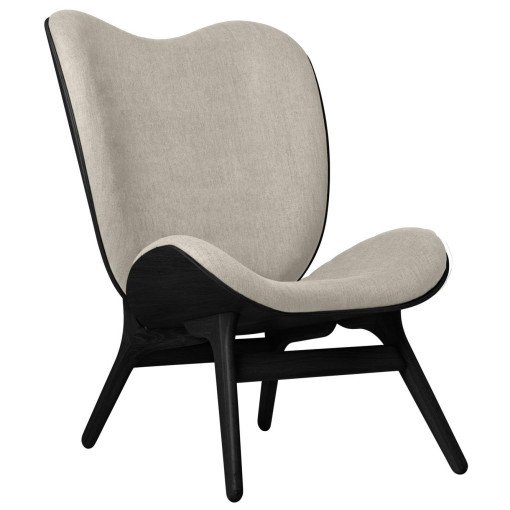 A Conversation Piece Tall fauteuil zwart eiken, White Sands