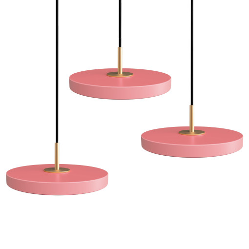 Asteria Micro 3 cluster hanglamp LED messing/Nuance Pink