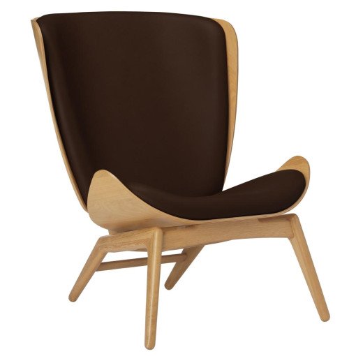 The Reader fauteuil naturel eiken, leer Brown