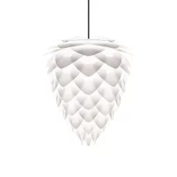 Conia Mini hanglamp Ø30 zwart snoer, wit