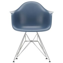 Eames DAR stoel verchroomd onderstel, Sea Blue