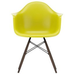 Eames DAW stoel donker esdoorn onderstel, Mustard