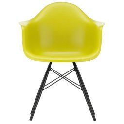 Eames DAW stoel zwart esdoorn onderstel, Mustard