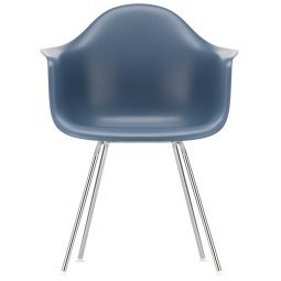 Eames DAX stoel verchroomd onderstel, Sea Blue