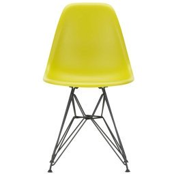 Eames DSR stoel zwart gepoedercoat onderstel, Mustard