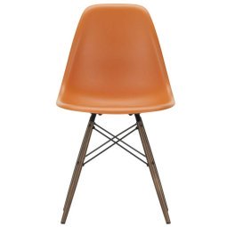 Eames DSW stoel donker esdoorn onderstel, Rusty Orange