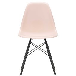 Eames DSW stoel zwart esdoorn onderstel, Pale Rose