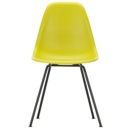 Eames DSX stoel zwart gepoedercoat onderstel, Mustard