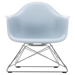 Eames LAR loungestoel verchroomd onderstel, Ice Grey