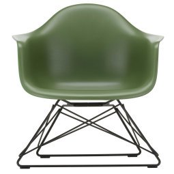 Eames LAR loungestoel zwart onderstel, Forest