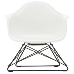 Eames LAR loungestoel zwart onderstel, White