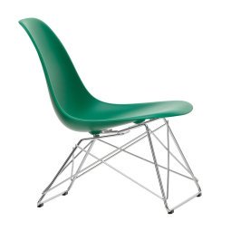 Eames LSR fauteuil verchroomd onderstel, Emerald