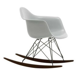 Eames RAR schommelstoel esdoorn donker onderstel, Light Grey