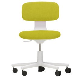 Rookie bureaustoel low yellow/pastel green, grijs onderstel