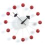 Ball Clock klok Ø33 rood