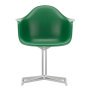 Eames DAL stoel gepolijst aluminium onderstel, Emerald