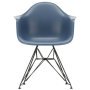 Eames DAR stoel zwart gepoedercoat onderstel, Sea Blue