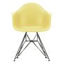 Eames DAR stoel zwart gepoedercoat onderstel, Citron