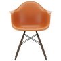 Eames DAW stoel donker esdoorn onderstel, Rusty Orange