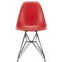 Eames DSR Fiberglass stoel zwart onderstel, classic red