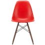 Eames DSW Fiberglass stoel esdoorn donker, classic red