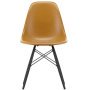 Eames DSW Fiberglass stoel esdoorn zwart, ochre dark