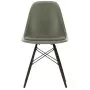 Eames DSW stoel fiberglass vast zitkussen warm grey, Umber