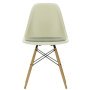 Eames DSW stoel fiberglass vast zitkussen ivory, Parchement