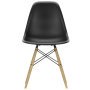 Eames DSW stoel geelachtig esdoorn onderstel, Deep Black