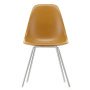 Eames DSX Fiberglass stoel chroom, dark ochre