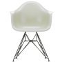 Eames DAR Fiberglass stoel zwart, parchment