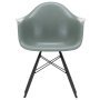 Eames DAW Fiberglass stoel zwart esdoorn, sea foam green