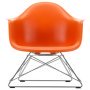 Eames LAR loungestoel verchroomd onderstel, Rusty Orange
