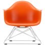 Eames LAR loungestoel wit onderstel, Rusty Orange