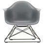 Eames LAR loungestoel zwart onderstel, Granite Grey