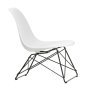 Eames LSR fauteuil zwart onderstel, Cotton White