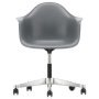 Eames PACC stoel, draaibaar met wielen granite grey