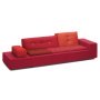 Polder sofa XL rood, armleuning rechts