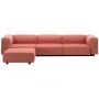 Soft Modular bank met chaise longue volo brick