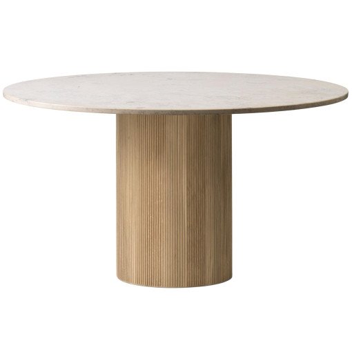 Vipp495 Cabin eettafel Ø150 jura marble, light oak