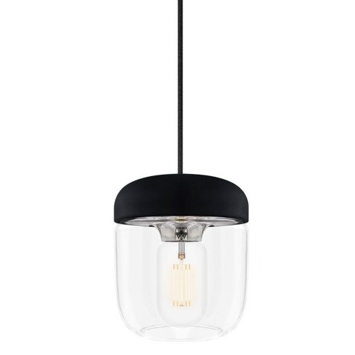 Acorn hanglamp Ø14 zwart snoer, staal