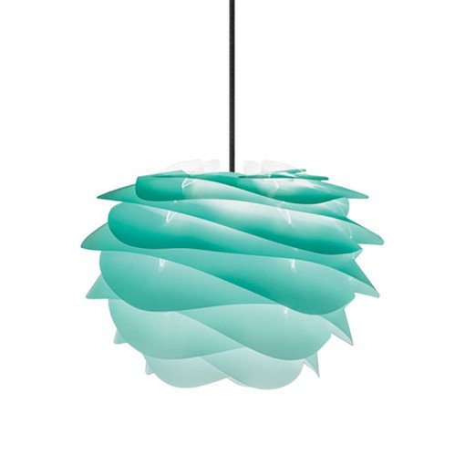 Carmina Mini hanglamp Ø32 zwart snoer, turquoise